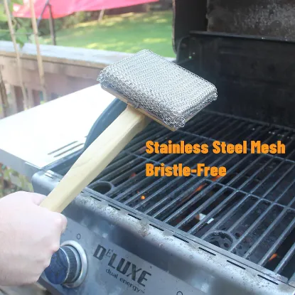BBQ Grill Scrubber – Bristle-Free Chainmail Cleaner