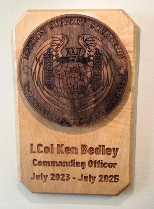 Picture of The Parting Shot : Engraved Wooden Plaque – Military, Police, or Corporate Gift