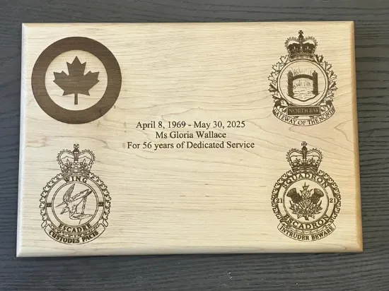 Picture of The Tribute Board : Charcuterie Hardwood Board – Customizable Engraving for Military, Police or Corporate Gift