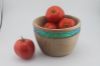 Picture of Hand-Turned Decorative Hardwood Bowl – Canadian Made with Unique Light-Shifting Pattern & Leather Finish