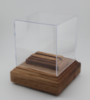 Picture of The Tribute Keeper : Challenge Coin Display – Personalized Wooden Stand with Engraving Option and Optional Cover